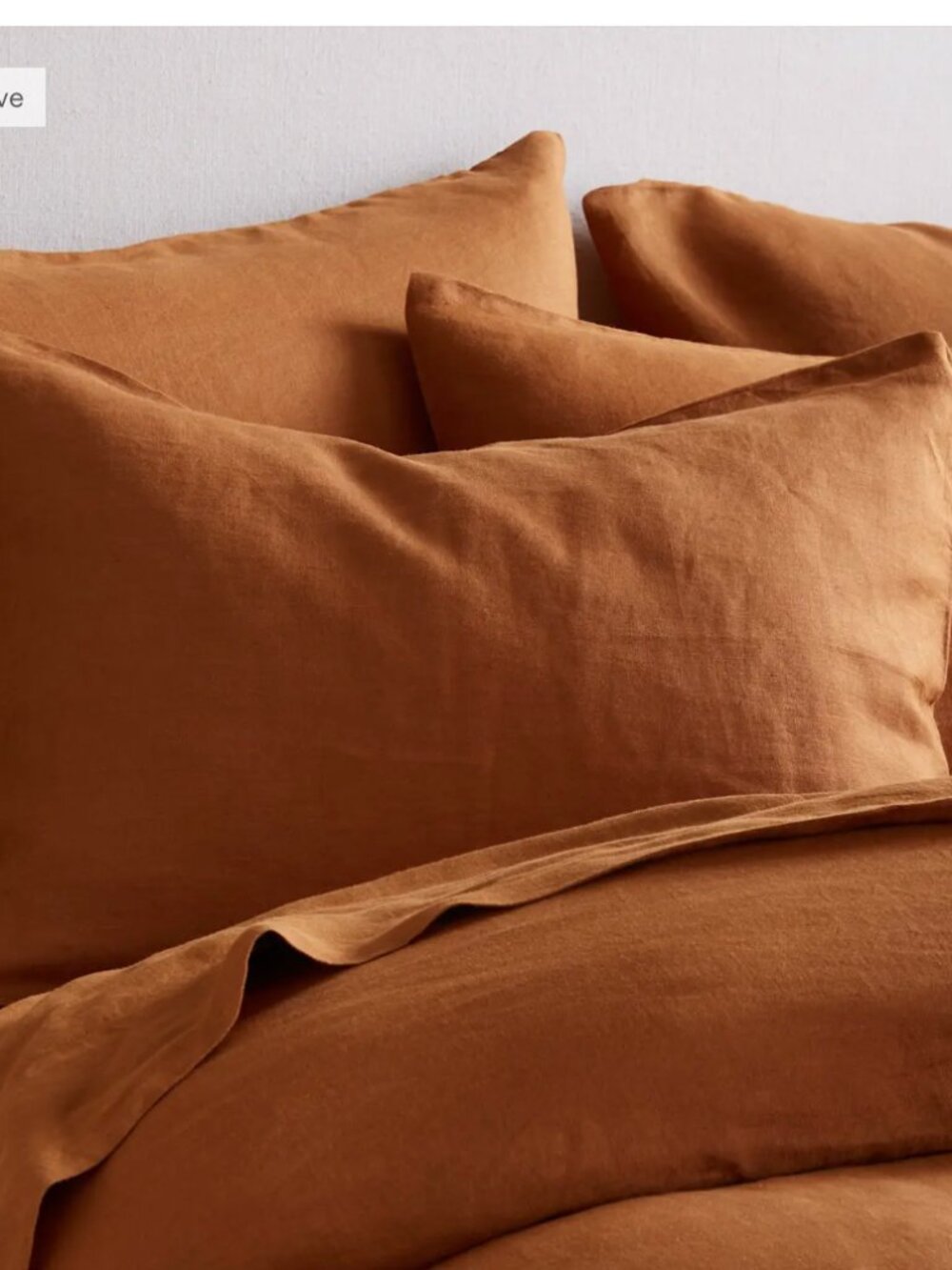 Quince Rust/terracotta Linen Pillowcase Pair